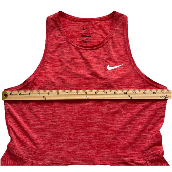 Nike Court Dri-Fit Advantage Dress Womens Lg Red Racerback Unlined Tennis Golf - Picture 8 of 11